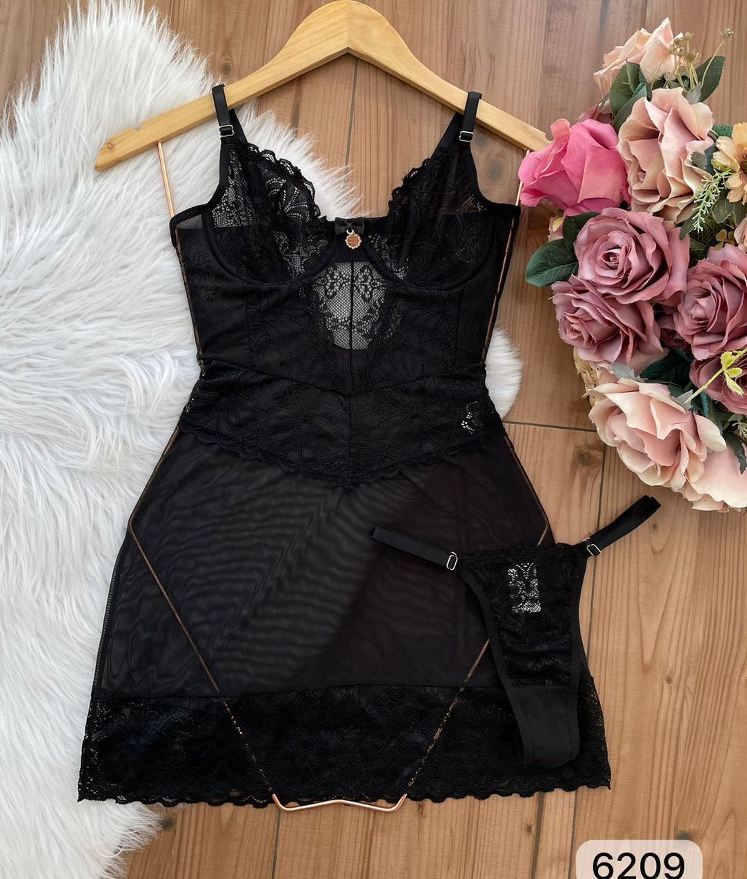 6209 CAMISOLA RENDA COM ARO